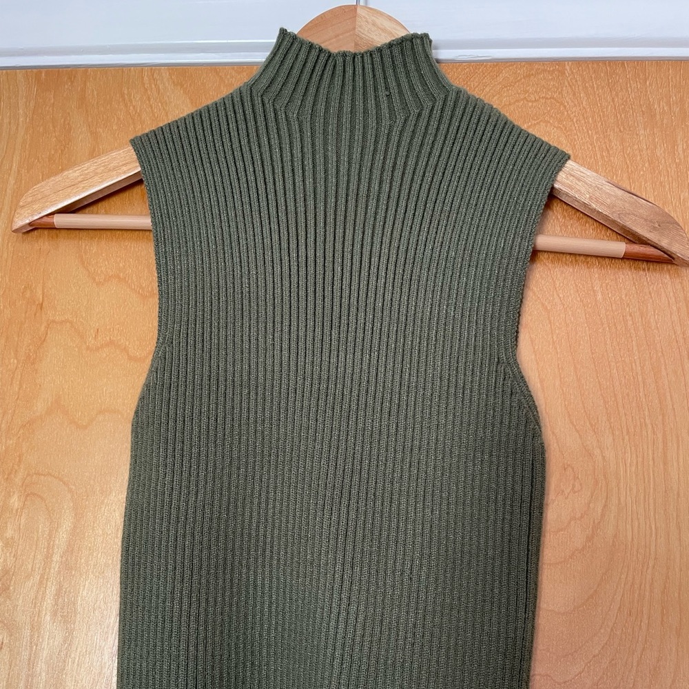 Zara olive green high neck top